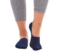 Soxy Bamboo Invisible No Show Socks - 6 Pack Ladies Premium Low Cut With Non Slip Grip Liner - Black, White, Navy, Nude & Grey - UK Size 4-6