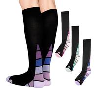 SOXY Compression Socks for Women (Pack of 3) - Circulation & Achilles Support - Graduated Athletic Fit for Comfortable Travel, Running, Nurses,Shin Splints, Flight, Pregnancy Support