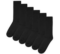 Soxy Kids Thermal Socks - Thick Winter Warm Brushed Thermal Socks - 6 Pack - Black - UK Shoe Size 9-12