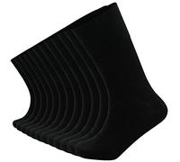 Soxy Ladies Bamboo Socks - 12 Pairs - Super Soft Non Elastic Anti Bacterial Socks - Black - UK Size 4-6