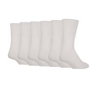 Soxy Men's Bamboo Extra Wide Diabetic Socks (Pack of 6) in White | Size: 6-11 Soxy White 6-11
