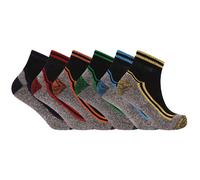 Soxy Men's Contrast Panel Bamboo Diabetic Socks (Pack of 6) in Black | Size: 6-11 Soxy Black 6-11