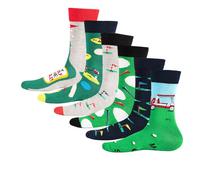 Soxy Men's Golf Ball Cotton Socks (Pack of 6) | Size: 6-11 Soxy Multicolor 6-11