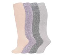 Soxy Women's Plain Wool Blend Socks (Pack of 4) 4 UK-6 UK | Size: 4-6 Soxy Multicolor 4-6