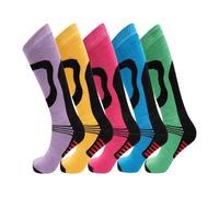 Soxy Women's Thermal Ski Socks (Pack of 5) | Size: 4-6 Soxy Multicolor 4-6
