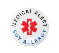 Soy Allergy Medical Alert Logo Badge 1in 25mm