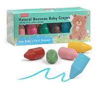 Soy & Beeswax Crayons for Toddlers, 12 Colors Non-Toxic Natural Crayons, Chunky Easy-Grip Design for Little Hands, Unbreakable Baby Art Supplies