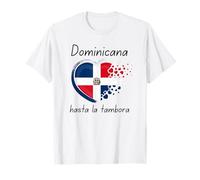Soy Dominicana Hasta La Tambora Dominican Republic Flag T-Shirt
