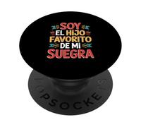 Soy El Hijo Favorito Funny Saying Colorful Gradient PopSockets Adhesive PopGrip