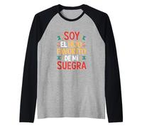 Soy El Hijo Favorito Funny Saying Colorful Gradient Raglan Baseball Tee
