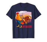 Soy Gallero Cockfighting Rooster Chicken Mexican Cockfight T-Shirt, Men, Navy Blue, Medium