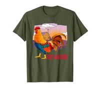 Soy Gallero Cockfighting Rooster Chicken Mexican Cockfight T-Shirt, Men, Olive Green, 3X-Large