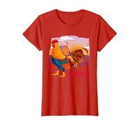 Soy Gallero Cockfighting Rooster Chicken Mexican Cockfight T-Shirt, Women, Red, Medium