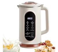 Soy Milk Maker 1.5L, Automatic Plant Milk Maker with 10 Blades, 12H Timer, Keep Warm, Stainless Steel for Almond & Vegan Milk, Smart Display