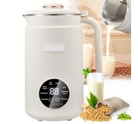 Soy Milk Maker 1.5L Automatic with 10-Blade & 12H Timer,White | 800W heating plus 130W stirring power for fast, even results; compact 19x28.5x13.5cm footprint fits small kitchens.