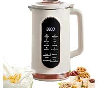 Soy Milk Maker 1.5L with Smart Touch Display, 10 Stainless Steel Blades, 12-Hour Timer, Keep Warm Function - Perfect for Almond & Plant-Based Vegan Milk