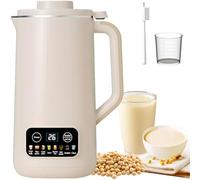 Soy Milk Maker, 600ml Nut Milk Maker with 12H Timer and 9 Functions, 10 Leaf Fine Steel Blade for Almond Milk and Plant-Based Milk