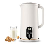Soy Milk Maker Machine, 650ML Automatic Nut Milk Maker with 10 Blades, Self-Cleaning, Keep Warm, Delay Start, for Almonds, Oats, Soybeans, Fruits