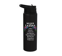 Soy Mujer Latina Mexican Women Strong Female Stainless Steel Insulated Water Bottle
