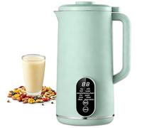 Soy & Nut Milk Maker, 650Ml Automatic Almond Milk Machine with LED Display & Timer, Self-Cleaning and Keep Warm, No Soaking Required Electric Plant Milk Maker for Soy Almond Vegan Milks Home Green