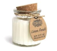 Soy Pot Of Fragrance Glass Jar Candle - Linen Fresh