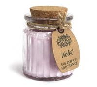 Soy Pot Of Fragrance Glass Jar Candle - Violet