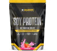 Soy Protein Powder - 90% Plant-Based Protein for Lean Muscle Growth, Supports Weight Management & Digestive Health | 100% Vegan-Friendly, Gluten-Free - by XCelerate Nutrition (5Kg, Strawberry)