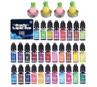 Soy Wax Dye Liquid - 18/24 Colours 10 ml Highly Concentrated Candle Dye | Liquid DIY Colouring for Soy Wax, Paraffin & Soap | Bright, Rich Opaque Colour Pigments for Candle Making