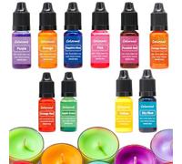 Soy Wax for Candle Making, 10 Colors 10ml/Bottle Candle Dye, Oil-Based Liquid Dye for Wax Melts, Highly Concentrate Candle Wax Dye for Candle Making Supplies