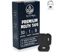 Soy & Wick Mouth Tape for Sleeping - Hypoallergenic Anti-Snore Tape with Breathing Hole - Prevents Mouth Breathing - Sleep Tape for Men & Women - Mouth Seal for Snoring Relief