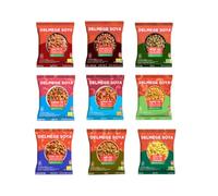 Soya 9X90g - Delmege Variety Pack 810g - Ceylon Plant-Based Textured Vegetable Protein Chunks in Nine Traditional Curry Flavors including Jaffna, Mutton, Prawn, Cuttlefish and Roasted Chicken