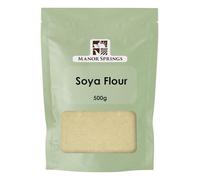 SOYA Flour 500g, Dried Soy Powder, Heat Treated, High Protein by Manor Springs