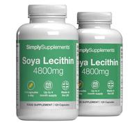 SOYA Lecithin 4800mg Capsules | High-Purity SOYA Lecithin | Contributes to Normal Cell Membrane Structure | 240 Capsules = Up to 8 Months’ Supply | UK Made | GMP-Certified