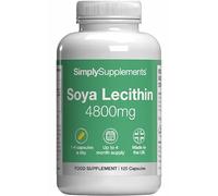 SOYA Lecithin 4800mg Capsules | High-Purity SOYA Lecithin | Contributes to Normal Cell Membrane Structure | 120 Capsules = Up to 4 Months’ Supply | UK Made | GMP-Certified