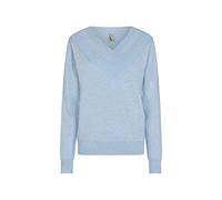 Soyaconcept Women's SC-Dollie 706 V-Neck Knit Pullover Sweater, Cashmere Blue Melange, XL