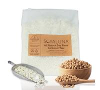 Soyaluna 0.8Kg All Natural No Paraffin Soy Blend Container Wax for Candle Making - Premium Container Wax, Easy to use. Smooth Surface, no Tunnelling, Low Frosting, Strong Throw and Clean Burning.
