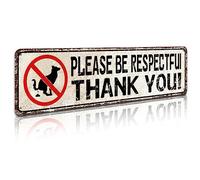 SOYAVE Please Be Respectful Sign No Dog Pooping or Peeing Sign