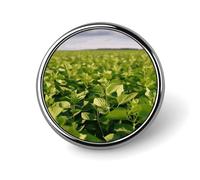 Soybean Field Button Pin Round Metal Lapel Pins Badges Classic Cute Brooche Pin Personalized Pinback Button Badges Novelty Funny Enamel Pins for Backpacks Jackets Bags