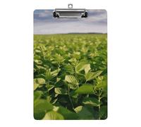 Soybean Field Clipboard Retractable Hanging Tab Clip Board Plastic Clipboard Nursing Clipboards Nurse, Doctor, Cute Design for Standard Size 12.5 X 8.5Inch