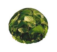 Soybean Field Shower Caps for Women Reusable Waterproof Shower Cap with Elastic Strap Bath Hair Hat Double Layers Thick Bath Caps for Spa Salon Travel