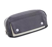 SOYDAN Plush Pencil Case, 7.68 x 2.17 Inch Zipper Leather Pen, Erasable Feet, Pencel Bear Pencil Case for Girls Makeup, dark grey, 20*9,5*5,5 cm