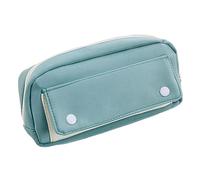 SOYDAN Plush Pencil Case, 7.68 x 2.17 Inch Zipper Leather Pen, Erasable Feet, Pencel Bear Pencil Case for Girls Makeup, Green Grey, 20*9,5*5,5 cm
