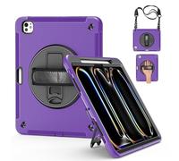 Soyeacrg Case for iPad Pro 13-inch (M4, 2024 Released), Heavy Duty Full Body Rugged Protective Case with 360 Rotating Stand & Handle - Screen Protector - Shoulder Strap - Pencil Holder,F