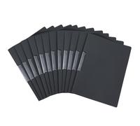 SOYIRI 12 Pack Clip Report Folder A4, Report Covers Presentation Folders with Clip, Plastic Folders for Office Business Documents-Black