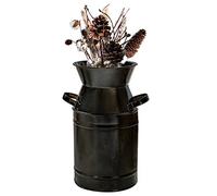 Soyizom 7.5" Tall Galvanized Primitive Bucket Pot Farmhouse Decoative Vase Vintage Country Milk Can Jug Vase Metal Flower Holder with Handles for Wedding Party Home Office Cafe Decoration