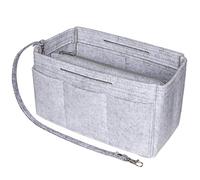 Soyizom Felt Tote Organiser 2in1 Bag Insert Handbag Liner in Bag Pouch (Light Grey, Medium)