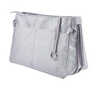 Soyizom Nylon Organizer/Pouch/Storage Bag Interior for Handbag or Travel Bag (3 Sizes and 3 Colours), Grey, Medium: 28 (L) x 17 (H) x 9 (W) cm, grey, Moyenne: 28 (L) x 17 (H) x 9 (L) CM