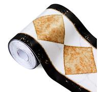 Soyizom PVC Wallpaper Border Modern Geometric Wall Covering Borders Sticker Peel and Stick Wall Border Backsplash Self-Adhesive Border Decortaive Tile Stickers Kitchen Cabinet Toilet Border