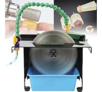 SOYPAX Benchtop Gem Polishing Grinding Machine Mini Table Rock Saw Jewelry Lapidary Equipment Bench Lathe Polisher Device