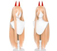 Soyusunny Power Men's Anime Cosplay Horns Chainsaw Wig